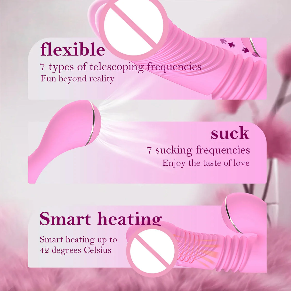 Vibrador mas succión de clitoris