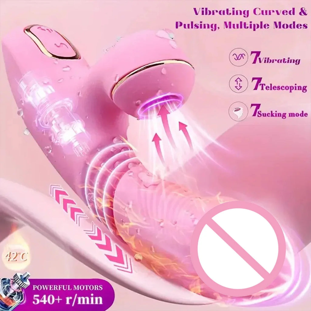 Vibrador mas succión de clitoris